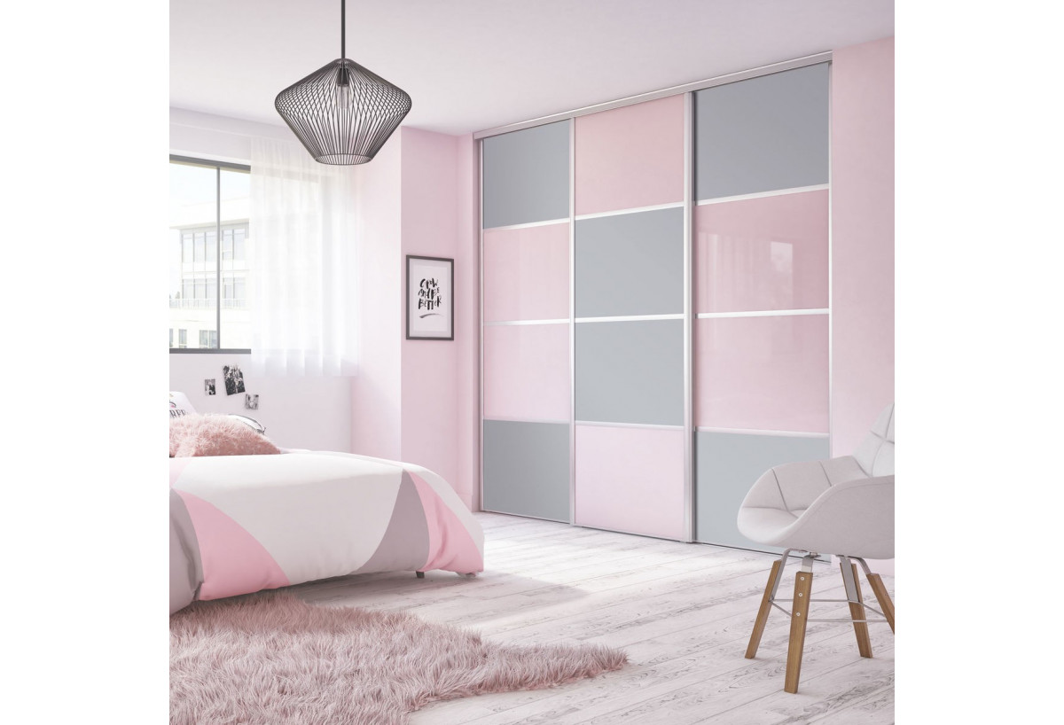 Façade de placard coulissante 3 portes Sydney mat - Kazed : Confort'Mat