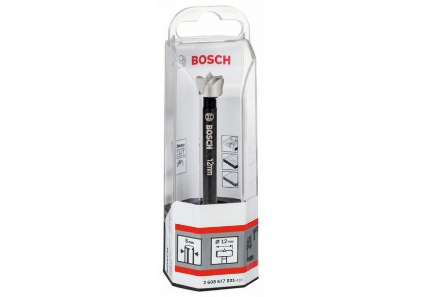 Mèche à façonner Forstner 12 mm 12 x 90 mm, d 8 mm, toothed-edge Pack de 1 - 2608577001 - Bosch