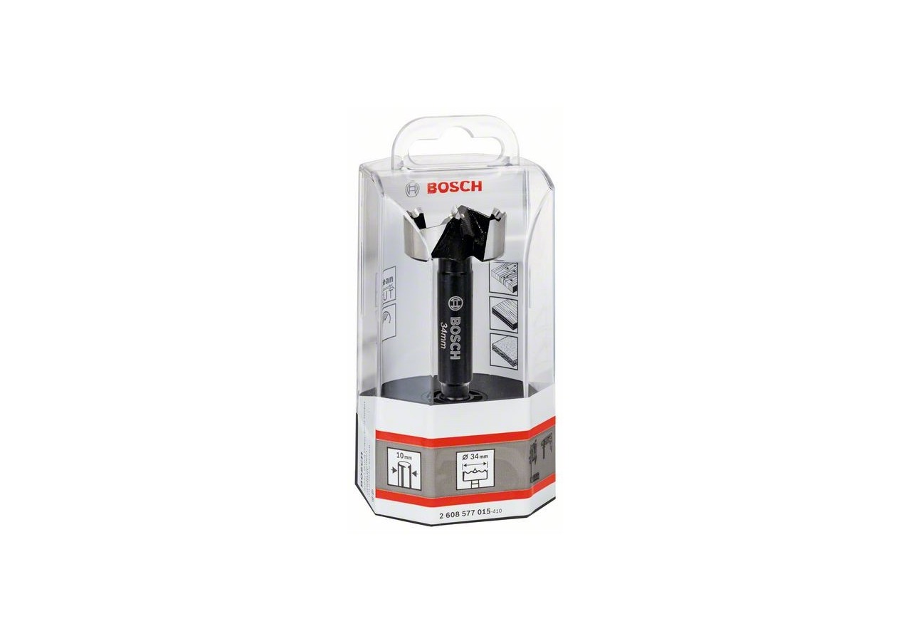 Mèche à façonner Forstner 34 mm 34 x 90 mm, d 10 mm, toothed-edge Pack de 1 - 2608577015 - Bosch