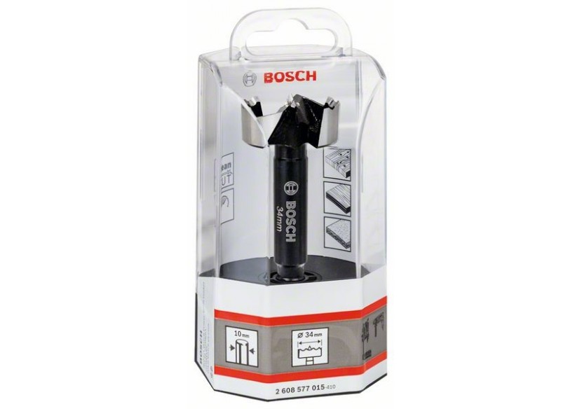 Mèche à façonner Forstner 34 mm 34 x 90 mm, d 10 mm, toothed-edge Pack de 1 - 2608577015 - Bosch