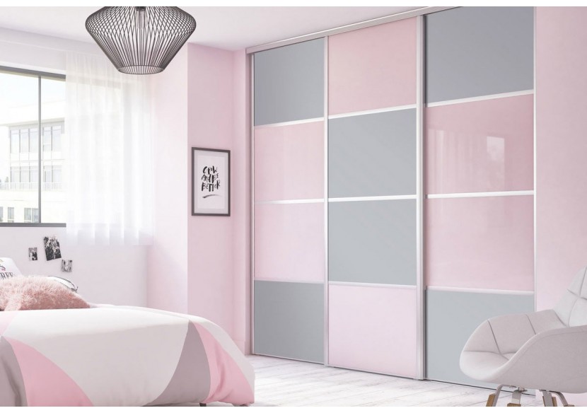 Façade de placard coulissante 3 portes Sydney mat - Kazed : Confort'Mat