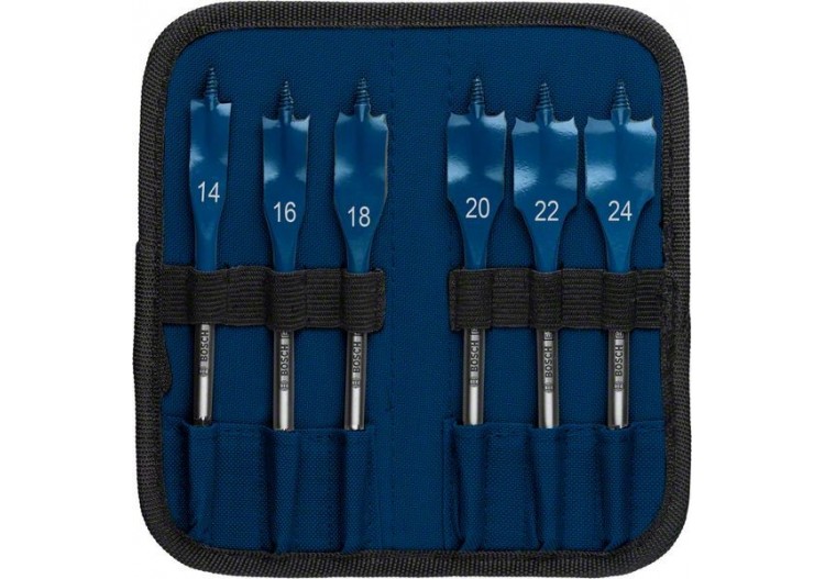 Mèche plate Expert SelfCut Speed 14/16/18/20/22/24 mm 6 pces - 2608900332 - Bosch