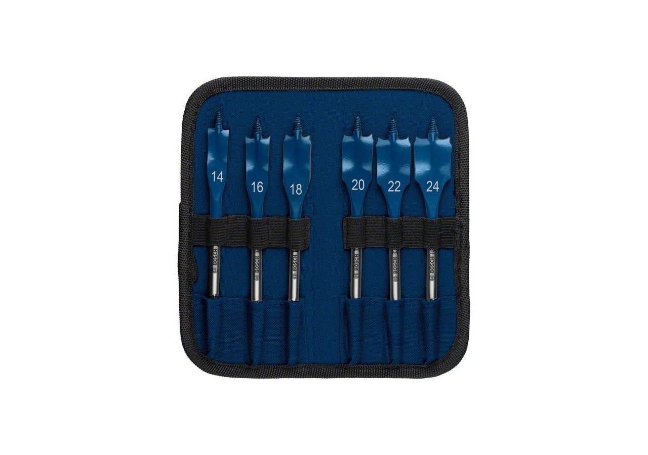 Mèche plate Expert SelfCut Speed 14/16/18/20/22/24 mm 6 pces - 2608900332 - Bosch