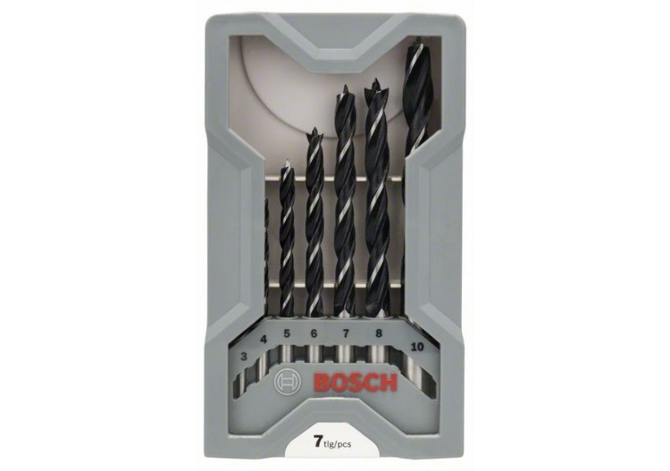 Mèches à bois, set de 7 pièces 3,4,5,6,7,8,10 Mèches à bois, set de 7 pièces - 2607017034 - Bosch