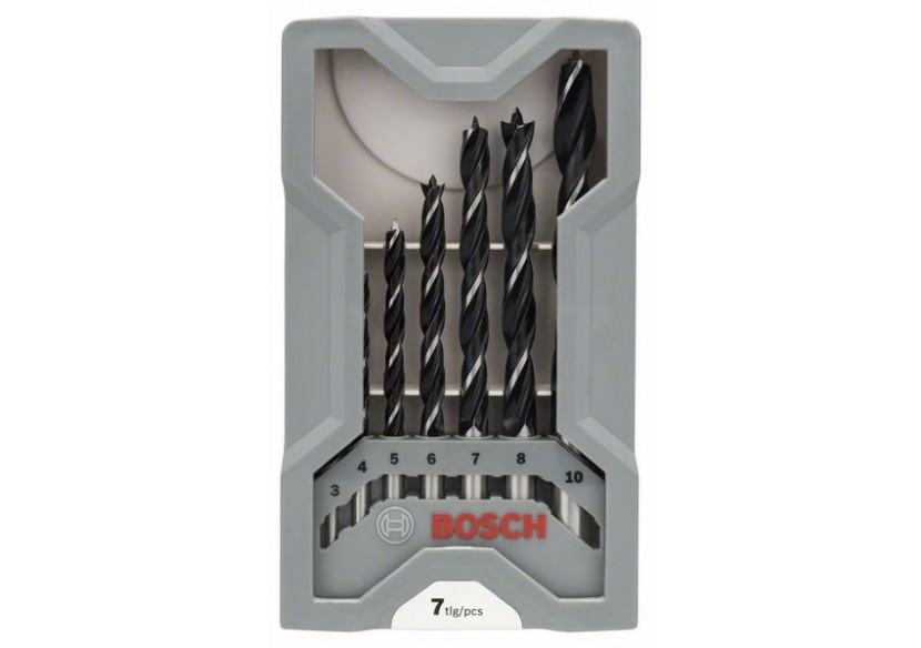 Mèches à bois, set de 7 pièces 3,4,5,6,7,8,10 Mèches à bois, set de 7 pièces - 2607017034 - Bosch