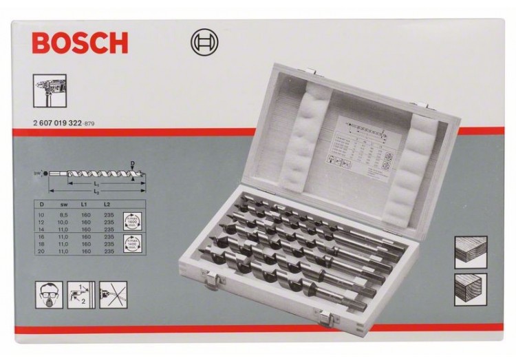 6 MECHES SPIRALES 10-12-14-16-18-20 - 2607019323 - Bosch