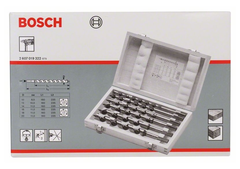 6 MECHES SPIRALES 10-12-14-16-18-20 - 2607019323 - Bosch