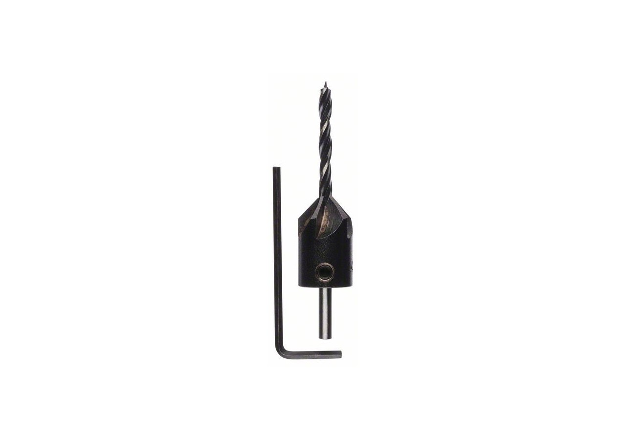 Mèches hélicoïdales à bois avec fraise à lamer 4 mm - 2608596391 - Bosch