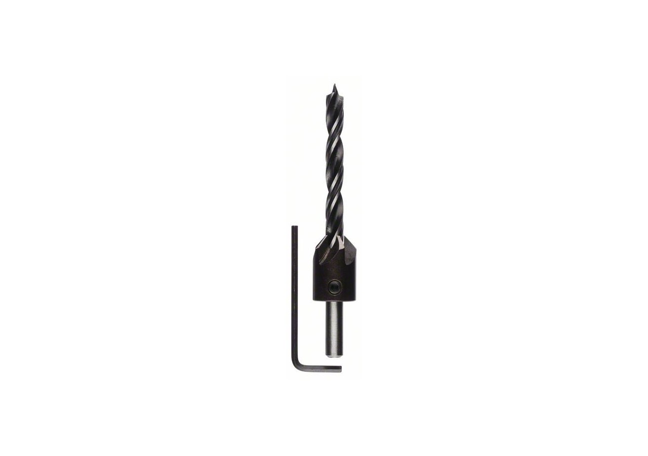 Mèches hélicoïdales à bois avec fraise à lamer 8 mm - 2608596395 - Bosch