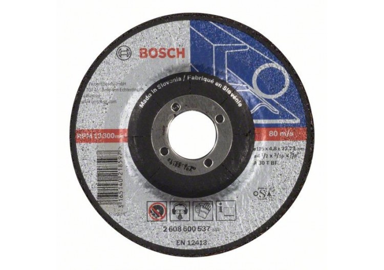 Meule à ébarber à moyeu déporté Expert for Metal A 30 T BF, 115 mm, 4,8 mm - 2608600537 - Bosch