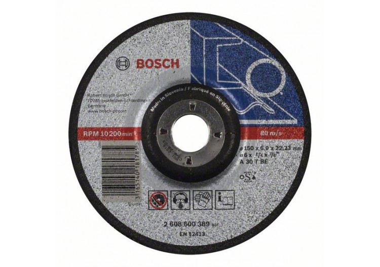 Meule à ébarber à moyeu déporté Expert for Metal A 30 T BF, 150 mm, 6,0 mm - 2608600389 - Bosch