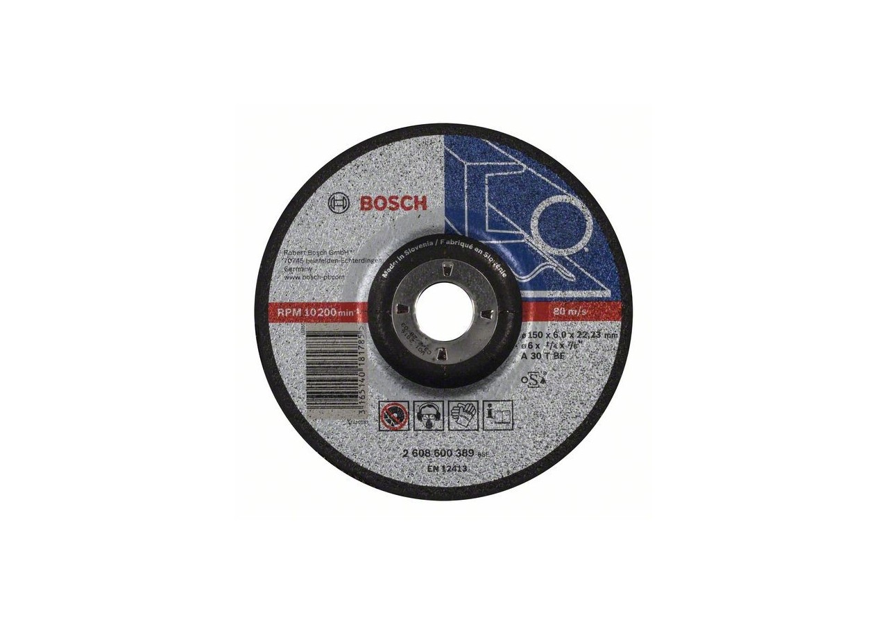 Meule à ébarber à moyeu déporté Expert for Metal A 30 T BF, 150 mm, 6,0 mm - 2608600389 - Bosch