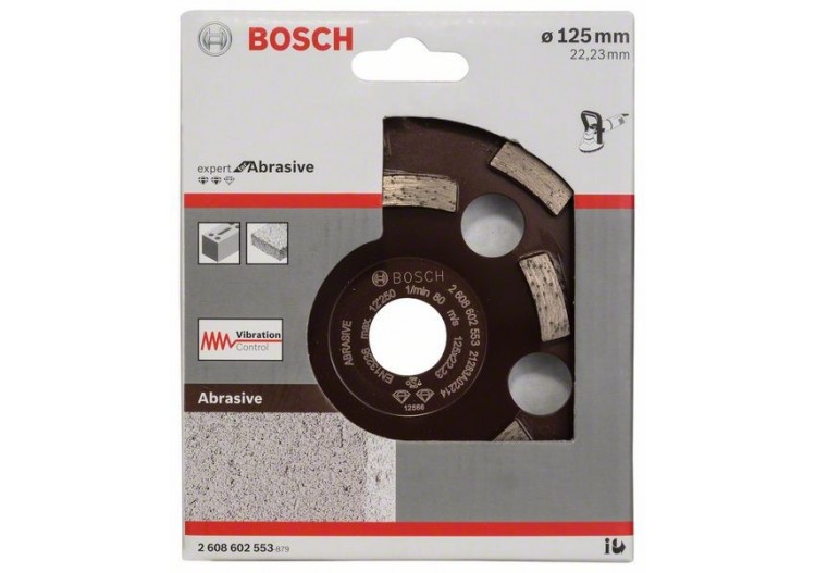 Meule assiette diamantée Expert for Abrasive 125 x 22,23 x 4,5 mm - 2608602553 - Bosch