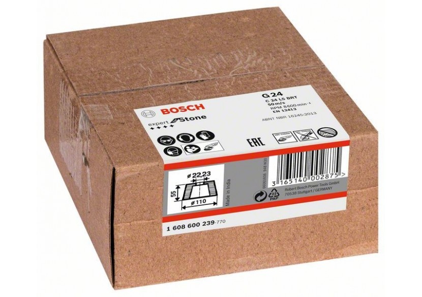 Meule boisseau conique – Pierre/béton 90 mm, 110 mm, 55 mm, 24 - 1608600239 - Bosch Meule boisseau conique – Pierre/béton 90 mm, 110 mm, 55 mm, 24 - 1608600239 - Bosch