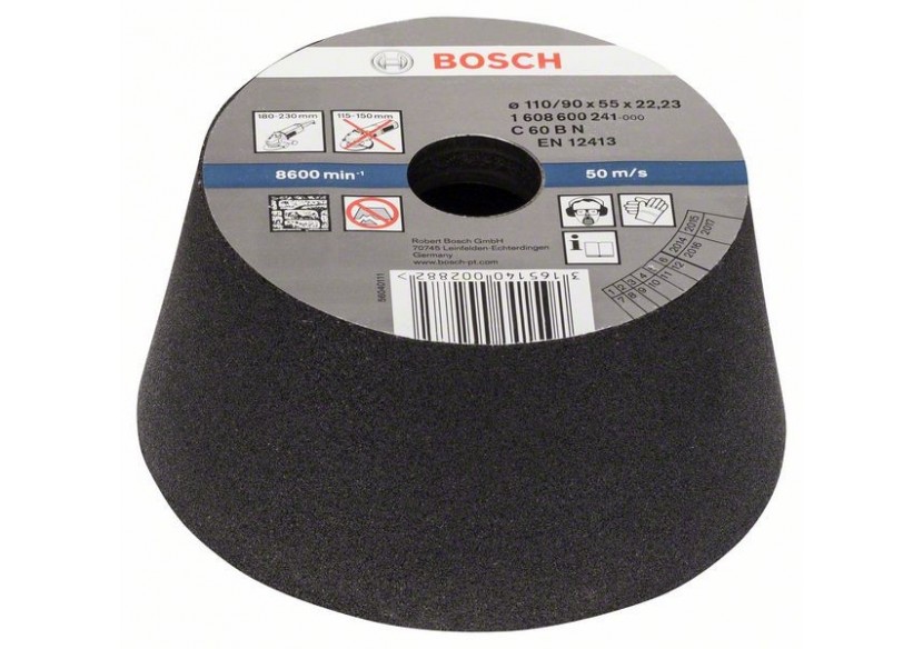 Meule boisseau conique – Pierre/béton 90 mm, 110 mm, 55 mm, 60 - 1608600241 - Bosch Meule boisseau conique – Pierre/béton 90 mm, 110 mm, 55 mm, 60 - 1608600241 - Bosch