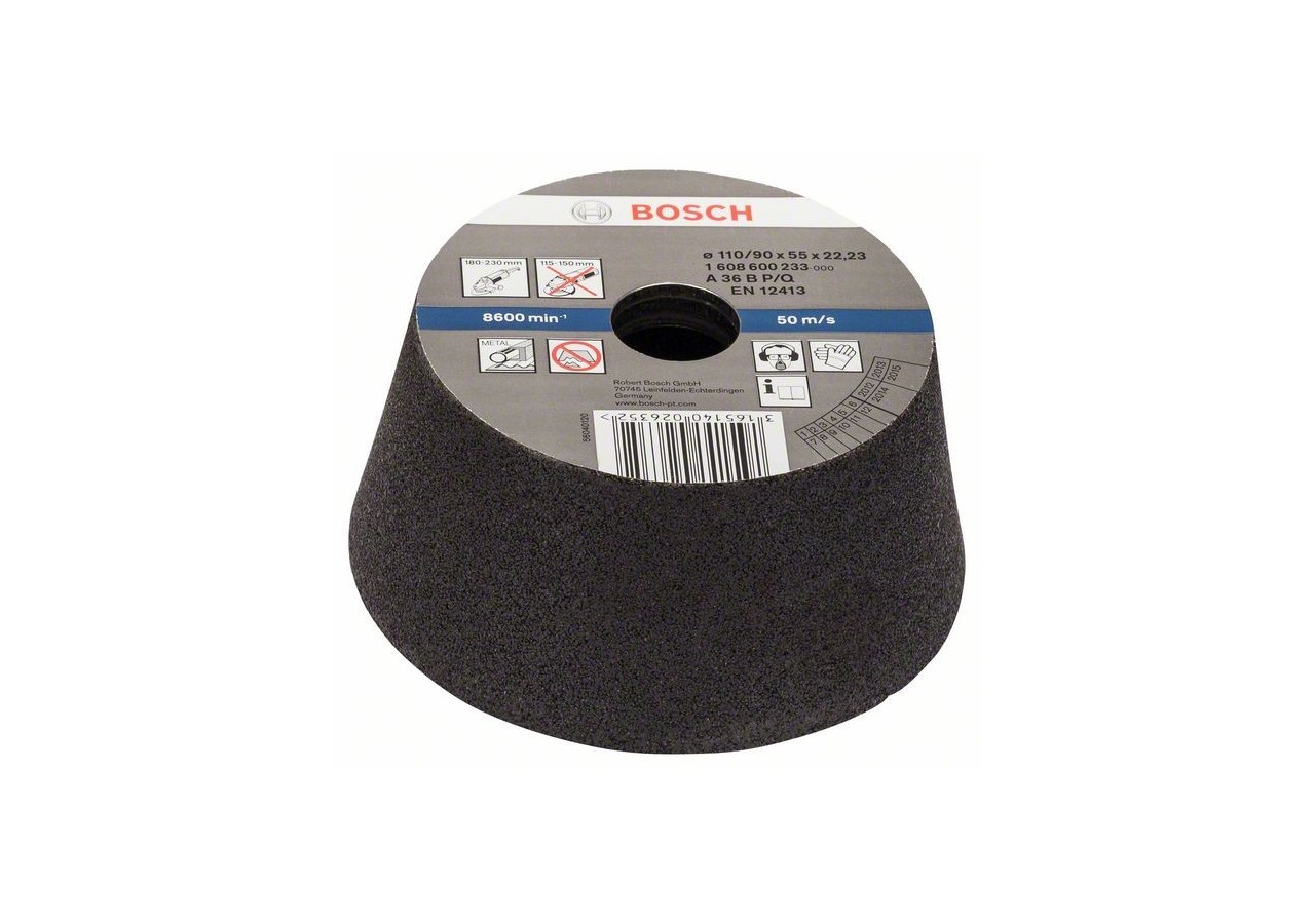 Meule boisseau conique, métal/fonte 90 mm, 110 mm, 55 mm, 36 - 1608600233 - Bosch