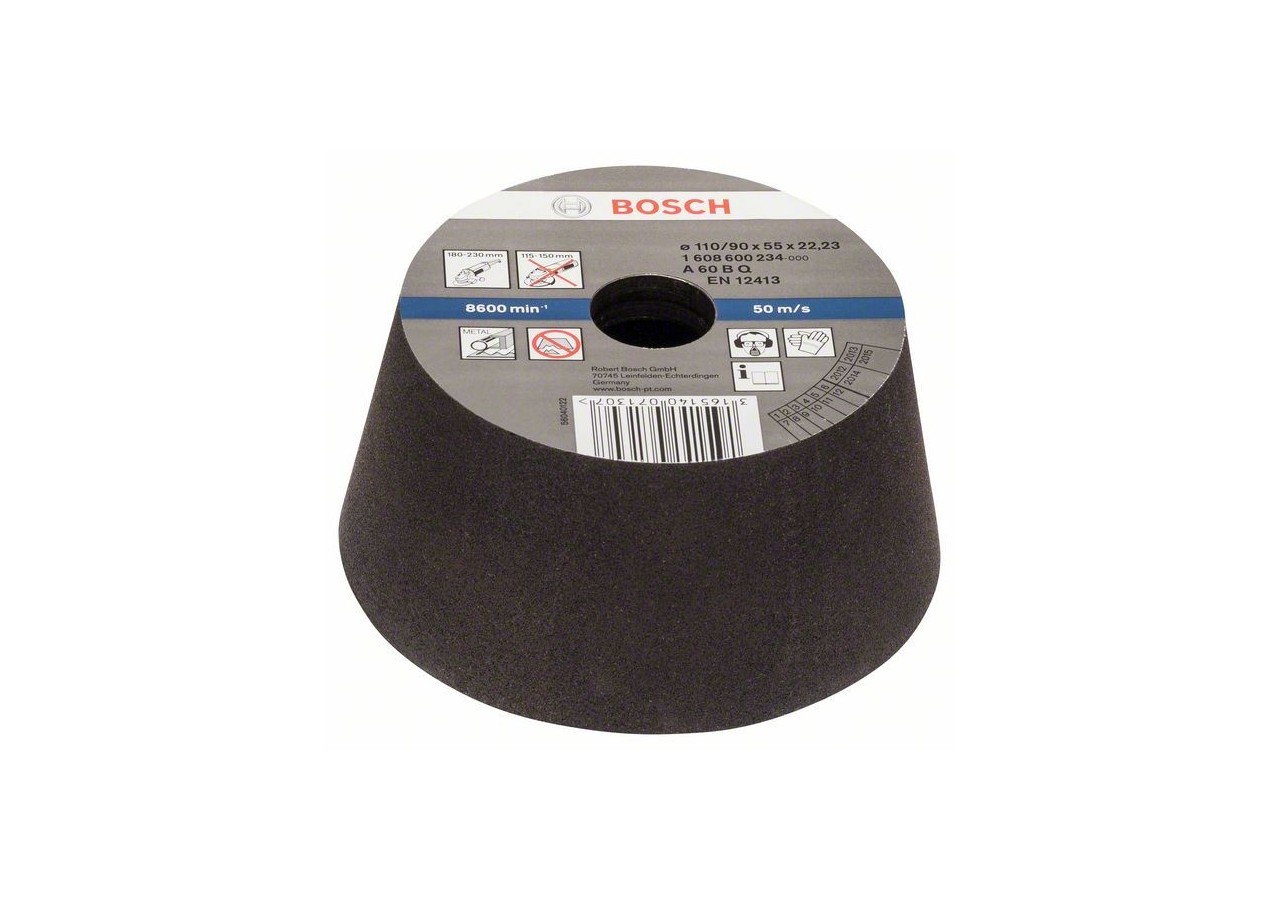 Meule boisseau conique, métal/fonte 90 mm, 110 mm, 55 mm, 60 - 1608600234 - Bosch