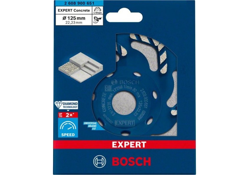 Meule Expert Concrete Grinding 125 x 22,23 x 4,5 mm - 2608900651 - Bosch Meule Expert Concrete Grinding 125 x 22,23 x 4,5 mm - 2608900651 - Bosch