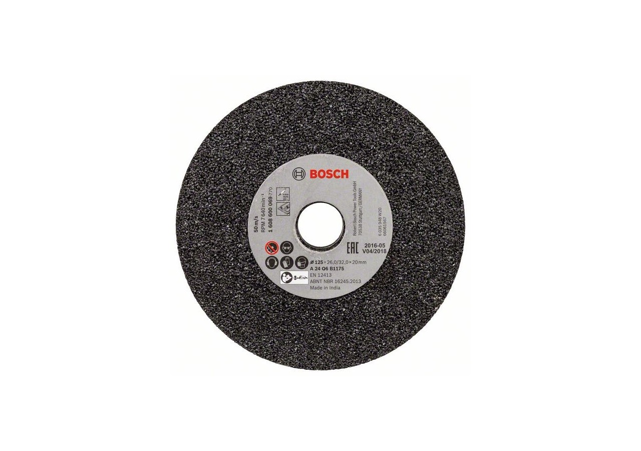Meule pour meuleuses droites 125 mm, 20 mm, 24 - 1608600069 - Bosch