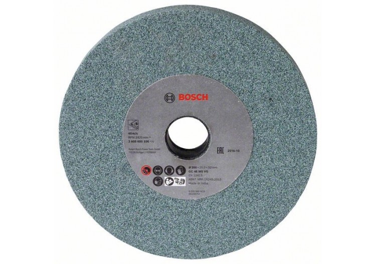 Meule pour touret à meuler 200 mm, 32 mm, 46 - 2608600106 - Bosch