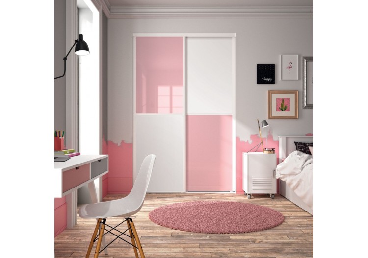 Façade de placard coulissante 2 portes Paris - Kazed : Confort'Mat 2