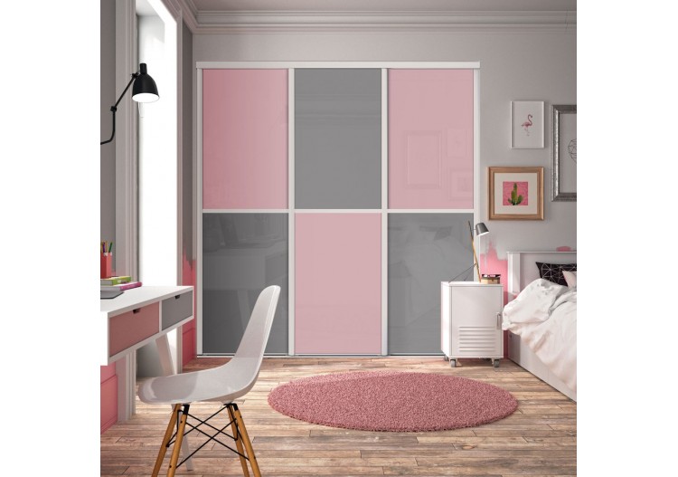 Façade de placard coulissante 3 portes Paris laqué - Kazed : Confort'Mat 2