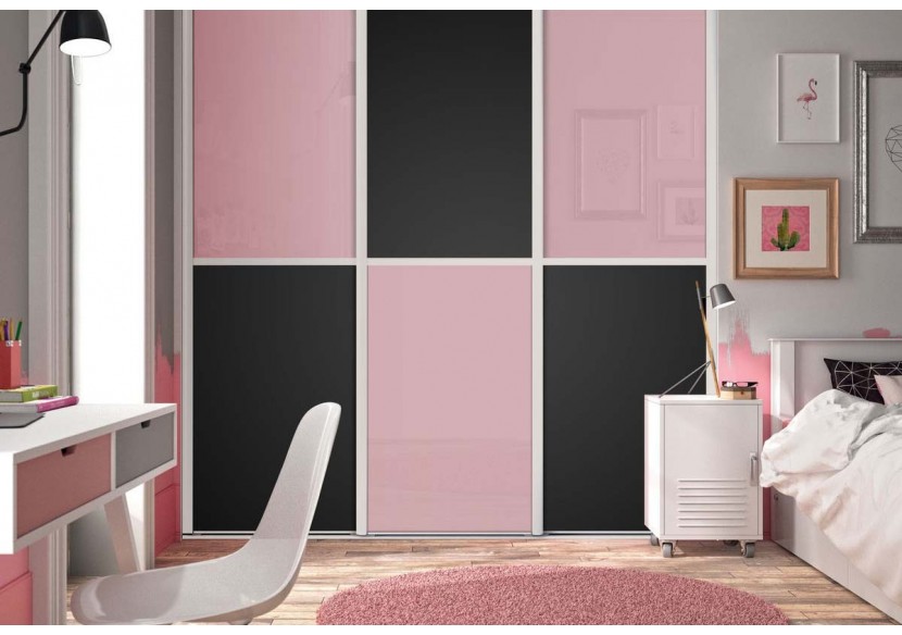 Façade de placard coulissante 3 portes Paris - Kazed : Confort'Mat