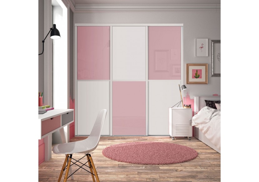 Façade de placard coulissante 3 portes Paris - Kazed : Confort'Mat