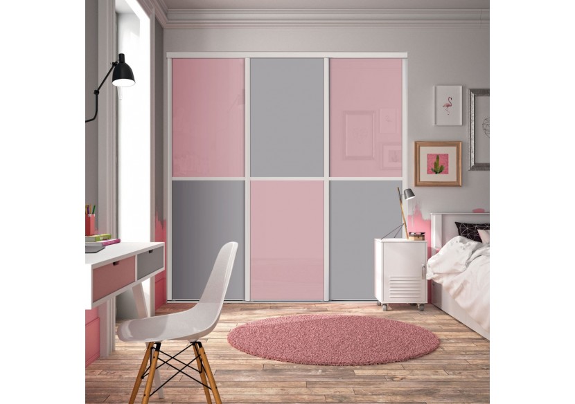 Façade de placard coulissante 3 portes Paris - Kazed : Confort'Mat