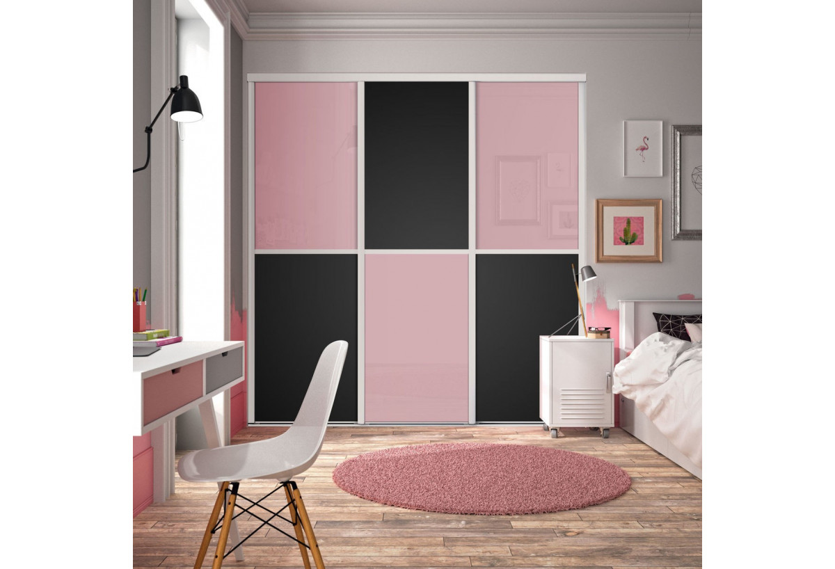 Façade de placard coulissante 3 portes Paris - Kazed : Confort'Mat