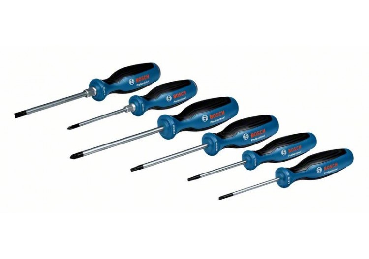 OUTILLAGE A MAIN Set de tournevis 6 pcs plat PH/PZ/TX - 1600A02CV3 - Bosch
