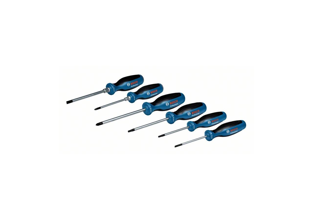 OUTILLAGE A MAIN Set de tournevis 6 pcs plat PH/PZ/TX - 1600A02CV3 - Bosch