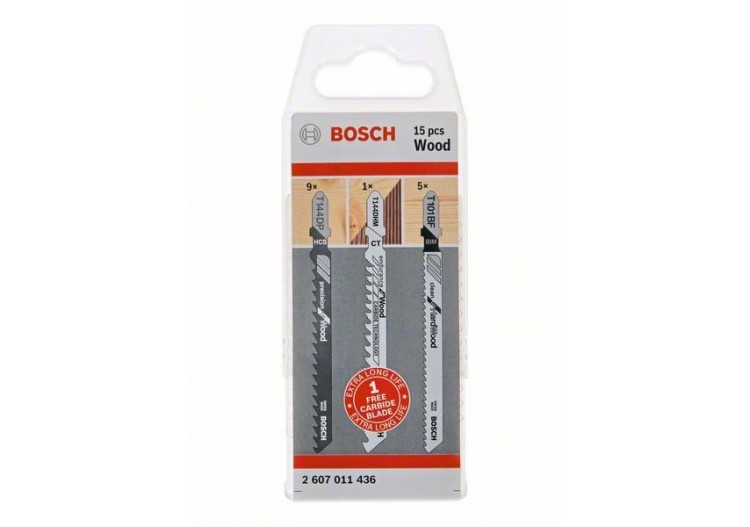 Pack Bois Lames scie sauteuse 14+1 - 2607011436 - Bosch