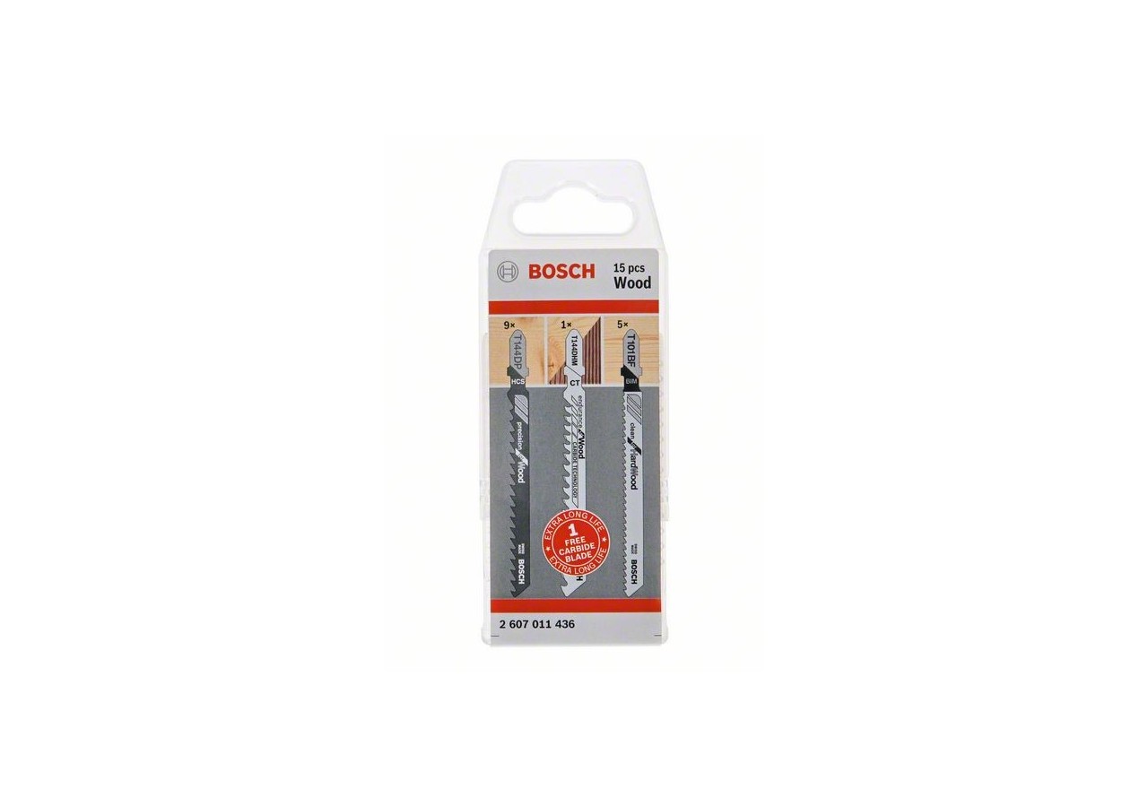 Pack Bois Lames scie sauteuse 14+1 - 2607011436 - Bosch