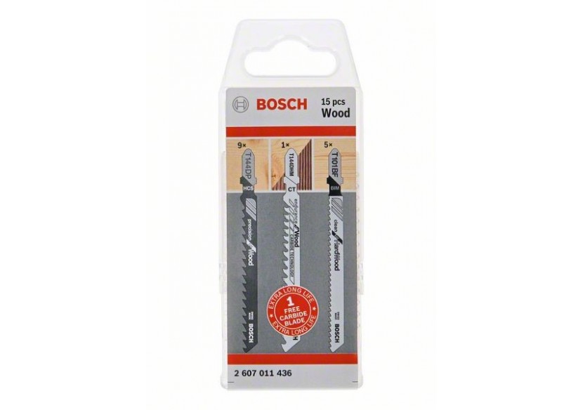 Pack Bois Lames scie sauteuse 14+1 - 2607011436 - Bosch