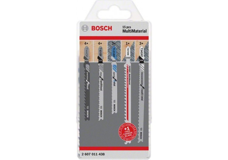 Pack MultiMat Lames scie sauteuse 14+1 - 2607011438 - Bosch