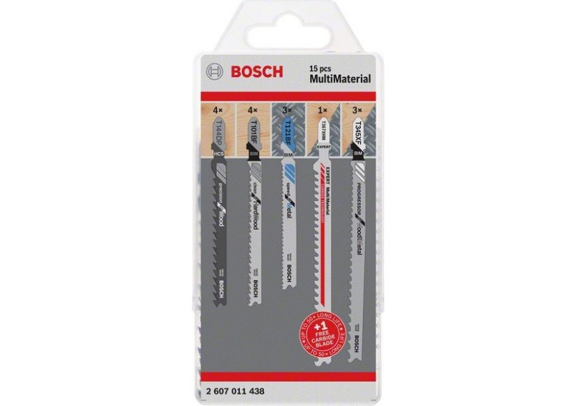 Pack MultiMat Lames scie sauteuse 14+1 - 2607011438 - Bosch Pack MultiMat Lames scie sauteuse 14+1 - 2607011438 - Bosch