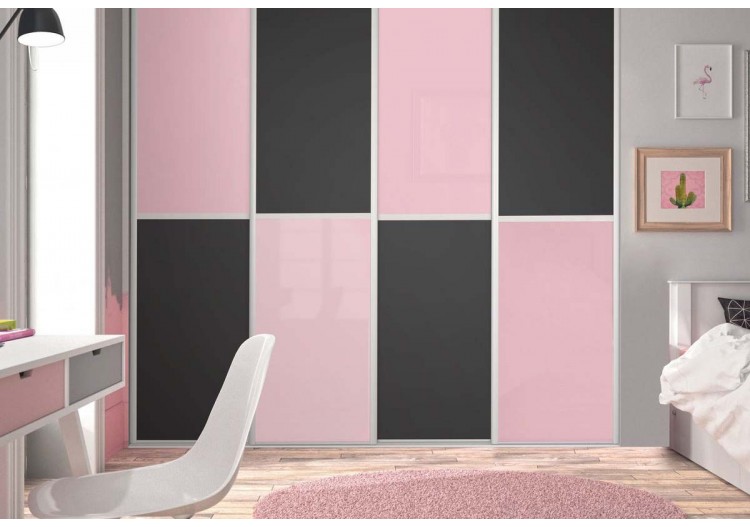 Façade de placard coulissante 4 portes Paris - Kazed : Confort'Mat