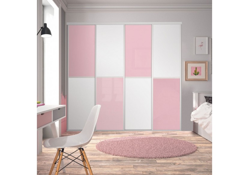 Façade de placard coulissante 4 portes Paris - Kazed : Confort'Mat