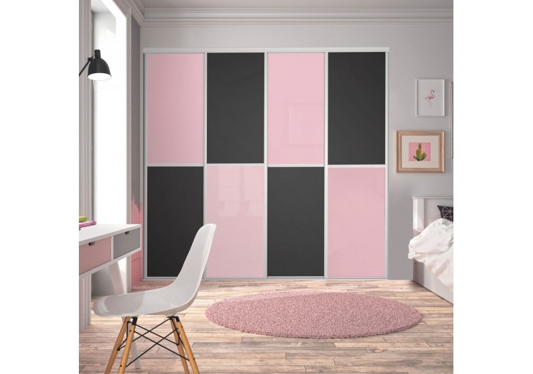 Façade de placard coulissante 4 portes Paris - Kazed : Confort'Mat 2