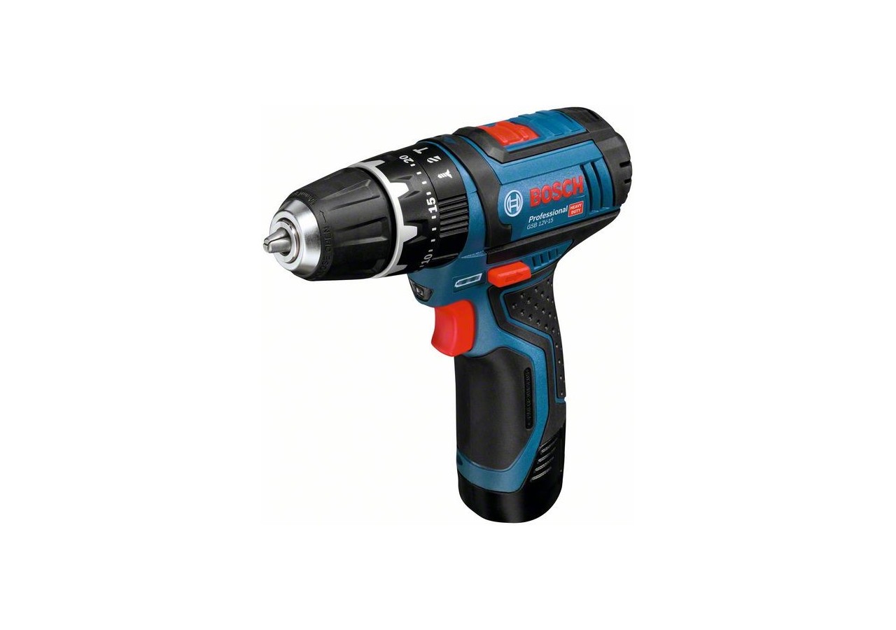 Perceuse visseuse à percussion GSB 12V-15 2x2,0Ah GAL 12V-20 sacoche - 06019B690H - Bosch