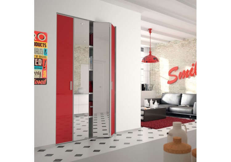 Façade de placard 2 portes pliante Lindy Hop laqué - Kazed : Confort'Mat 2