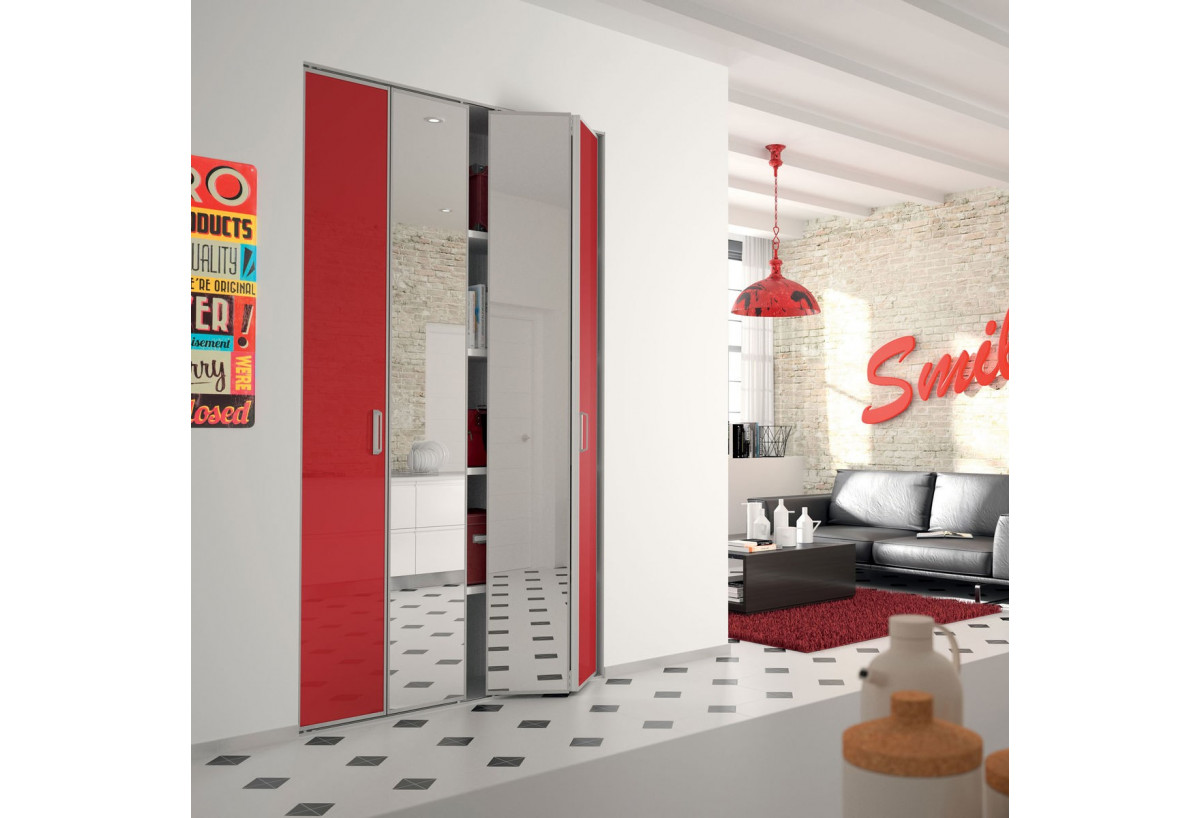 Façade de placard 2 portes pliante Lindy Hop laqué - Kazed : Confort'Mat