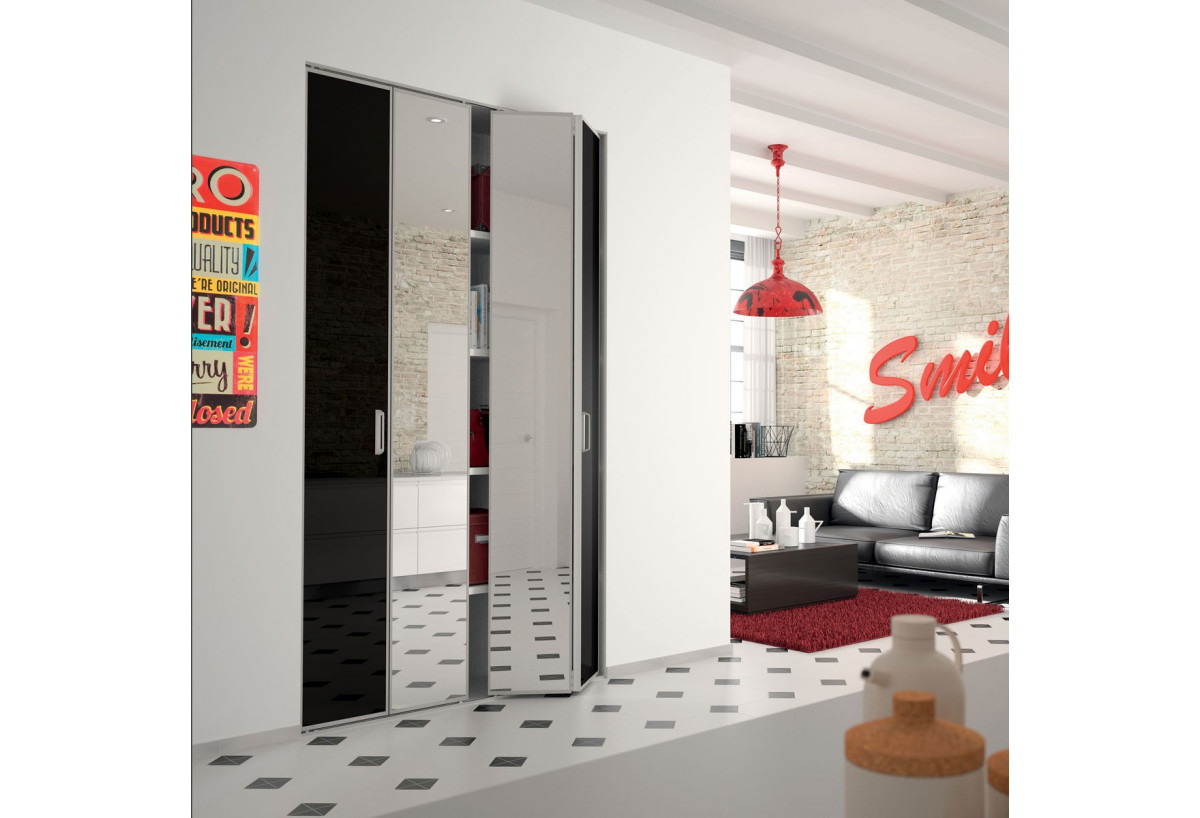 Façade de placard 2 portes pliante Lindy Hop laqué - Kazed : Confort'Mat