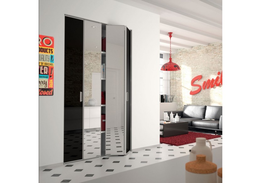 Façade de placard 2 portes pliante Lindy Hop laqué - Kazed : Confort'Mat