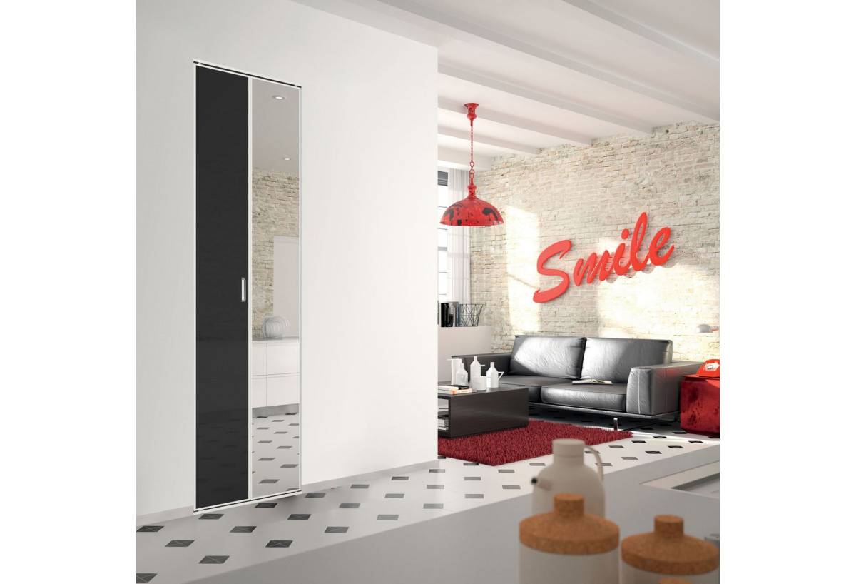 Façade de placard 1 porte pliante Lindy Hop laqué - Kazed : Confort'Mat