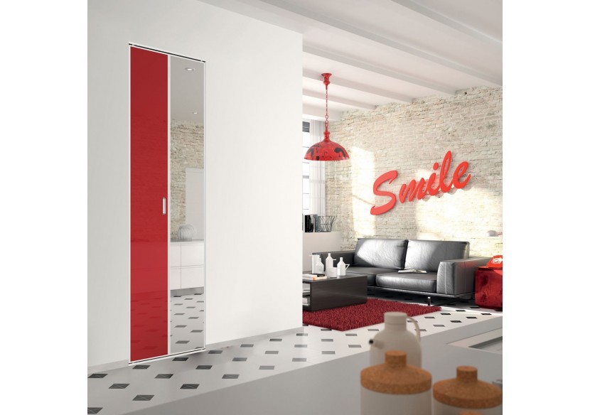 Façade de placard 1 porte pliante Lindy Hop laqué - Kazed : Confort'Mat