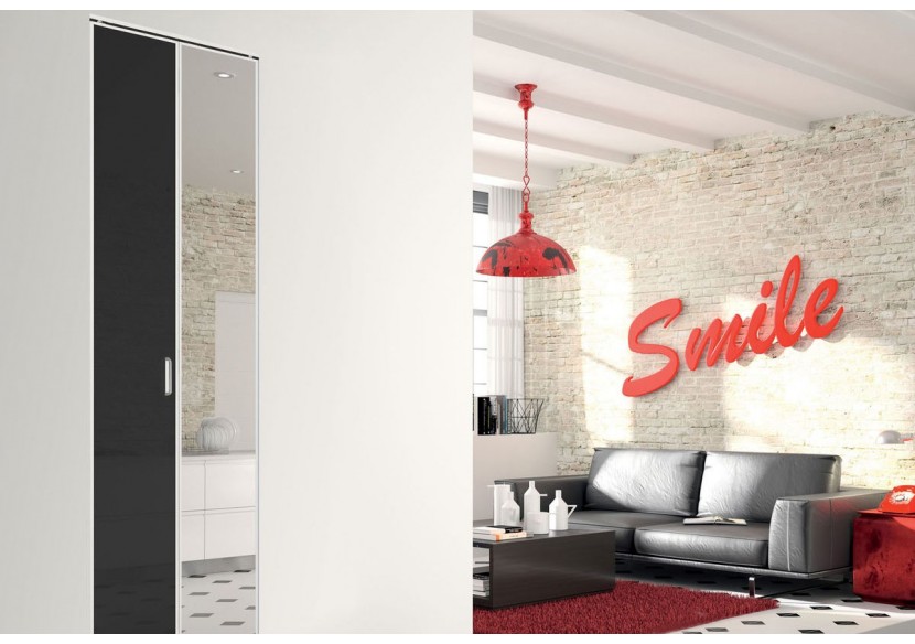 Façade de placard 1 porte pliante Lindy Hop laqué - Kazed : Confort'Mat