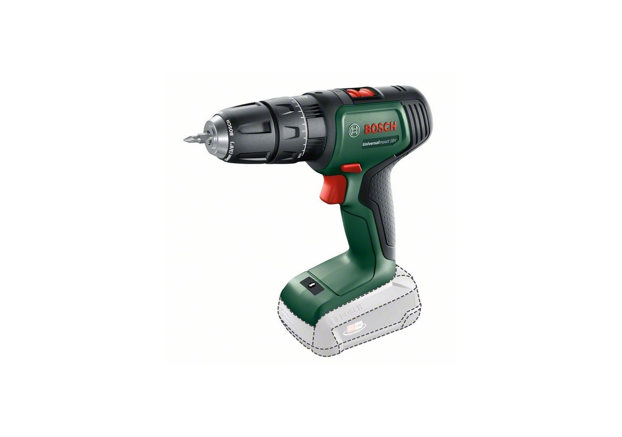 Perceuse-visseuse à percussion sans-fil UniversalImpact 18 1 batterie 1,5Ah coffret - 06039D4101 - Bosch