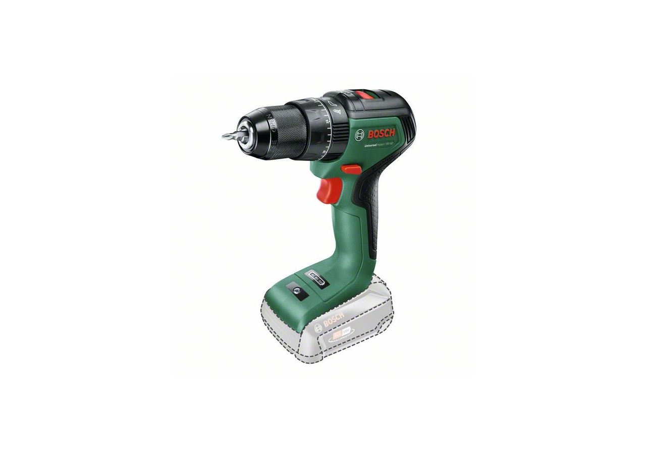 Perceuse-visseuse à percussion UniversalImpact 18V-60 Outil seul - 06039D7100 - Bosch